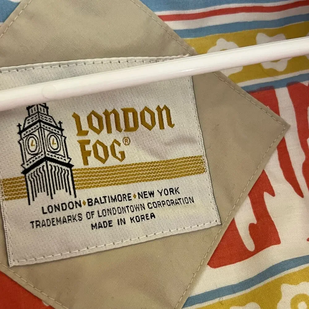 Vintage 90's London Fog Beige Women's M Parka Coat Jacket with hood - Picture 7 of 8